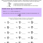 Improper Fractions To Mixed Numbers Worksheet