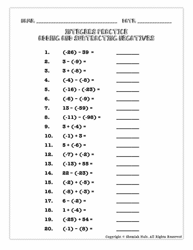 Integers Grade 9 Notes