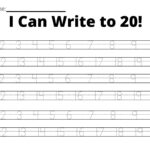 Kindergarten Math Number Writing Practice To 20 Trace Number To 20