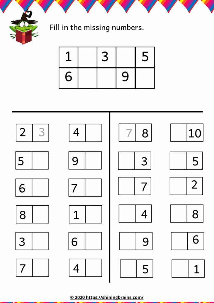 Kindergarten Math Worksheets Pdf Number Worksheets Counting 1 10