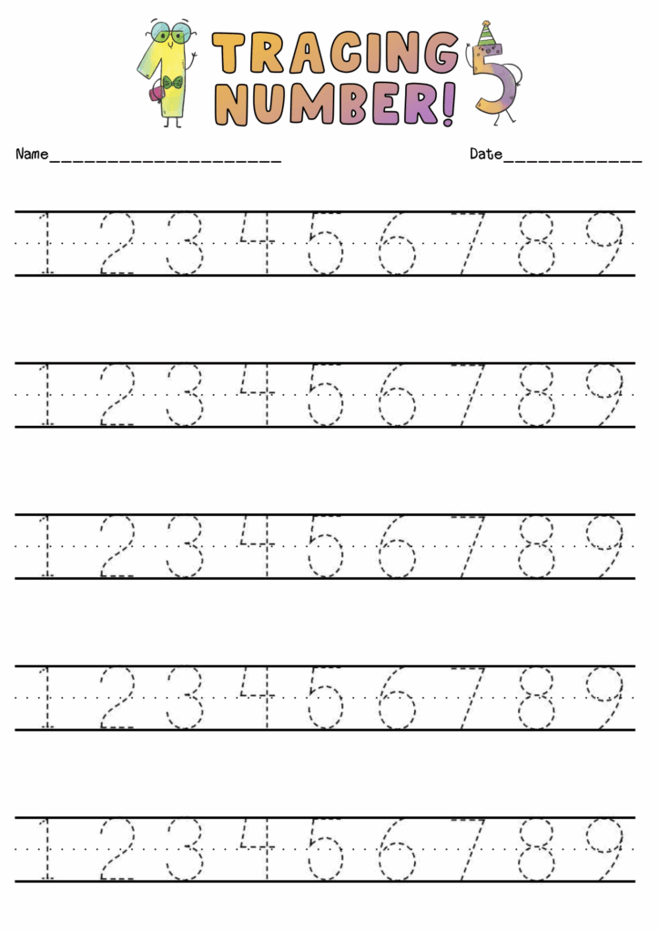 Kindergarten Worksheet Writing Numbers