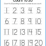 Kindergarten Writing Numbers 1 20 Worksheets