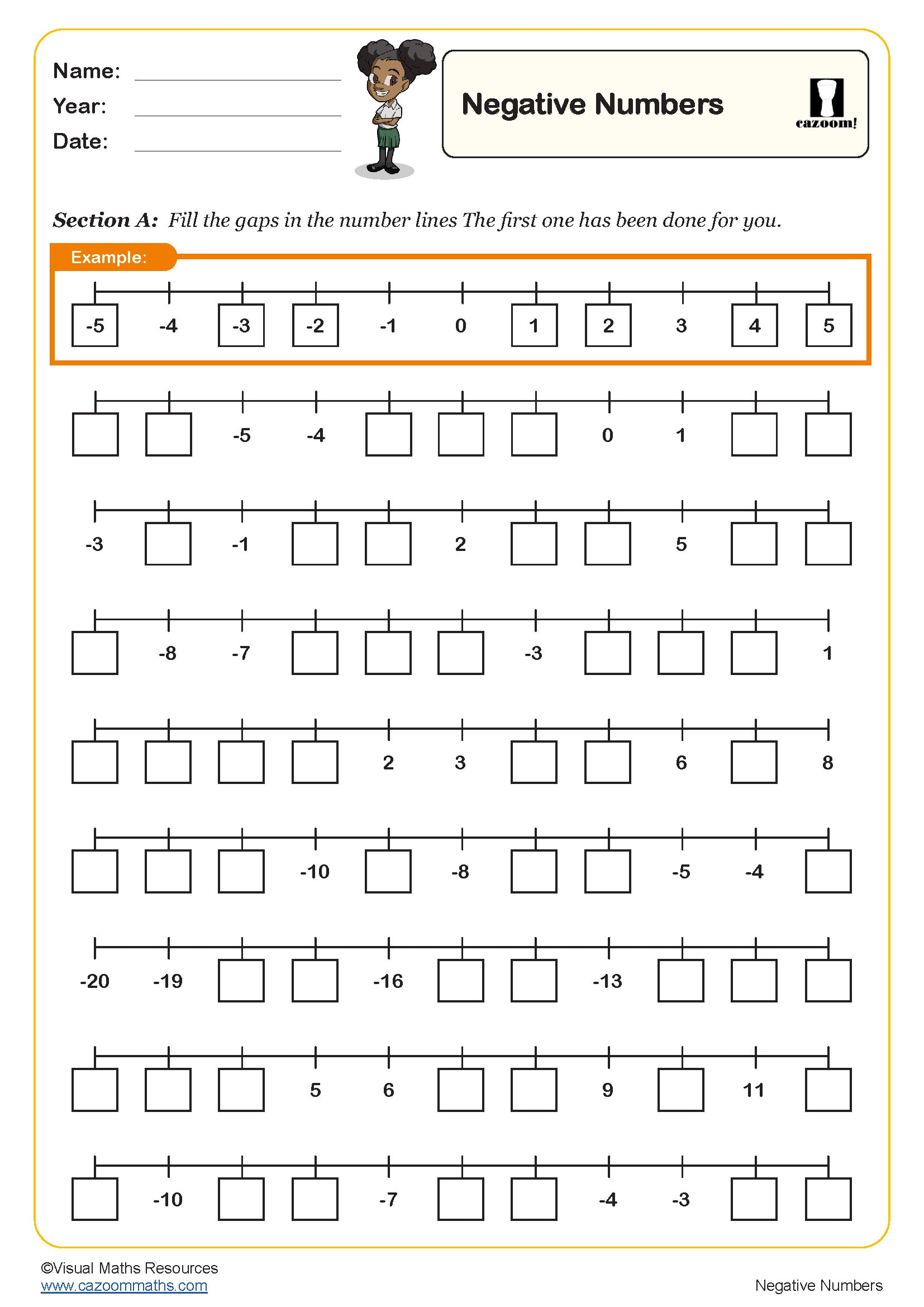 Ks3 Maths Negative Numbers Worksheets Numbersworksheetcom