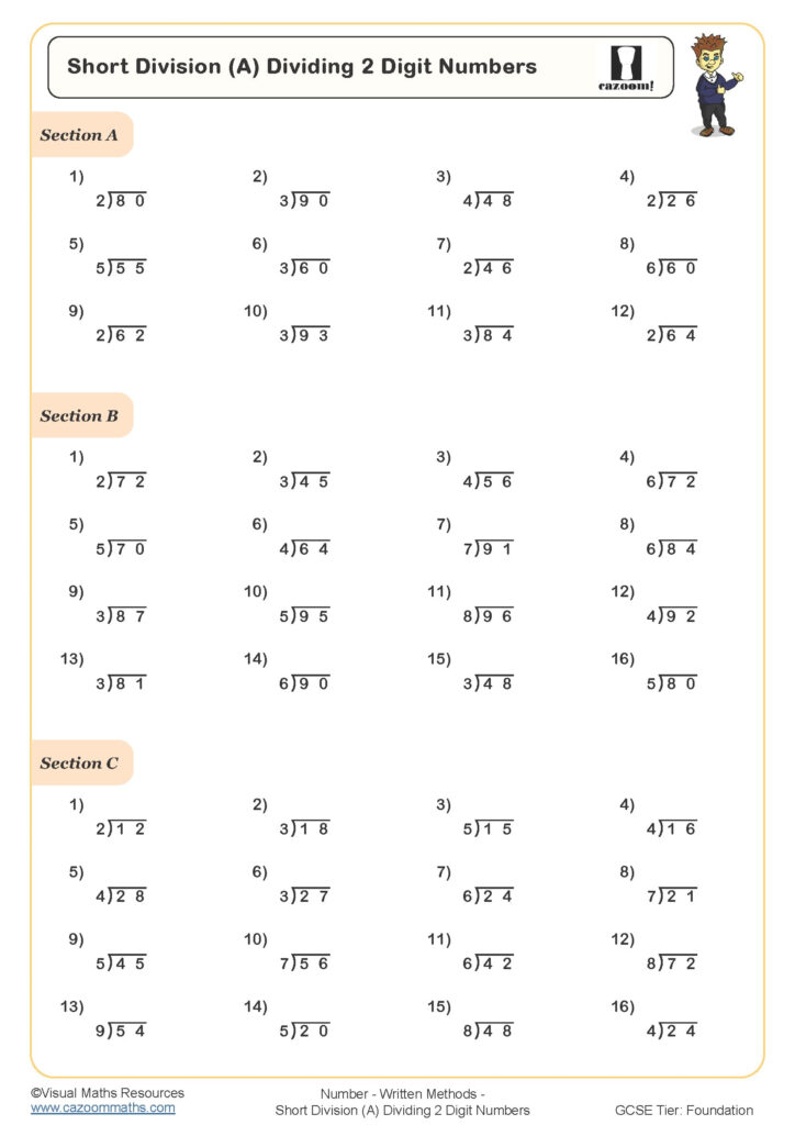Long Division Worksheets Division With Multi Digit Divisors 