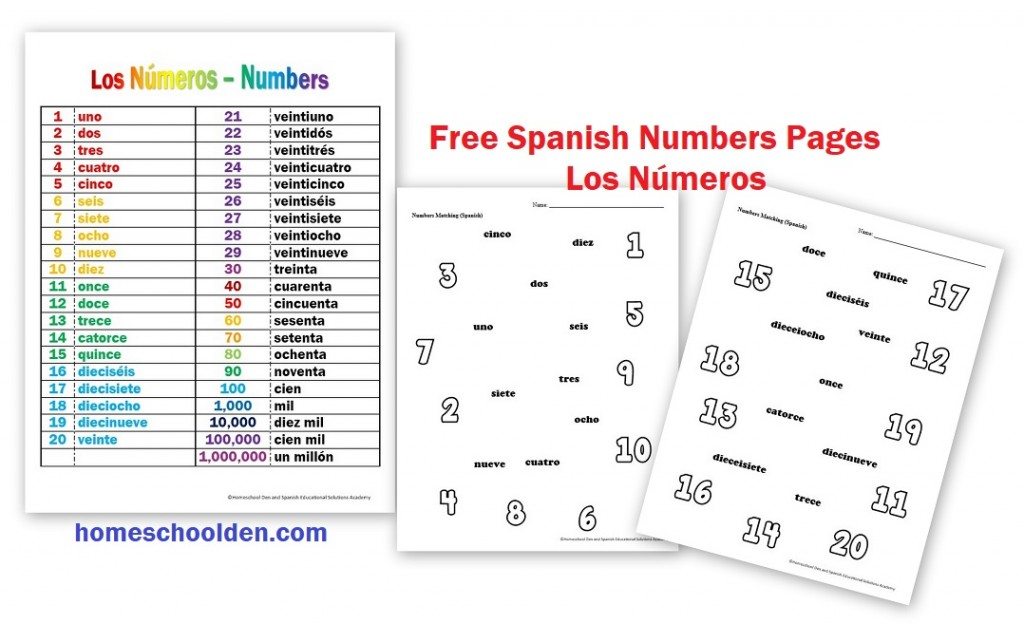 Los N meros Free Spanish Numbers Worksheets Homeschool Den