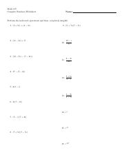 M127Worksheet5ComplexNumb pdf Math 127 Complex Numbers Worksheet Name 