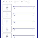 Mark The Fractions On The Number Line Printable Math Worksheet