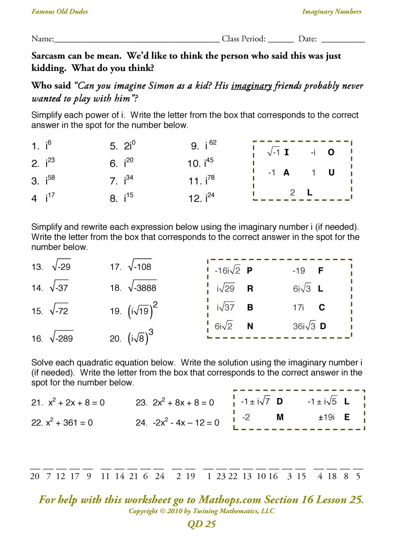 Master Complex Numbers With Our Comprehensive Worksheet Worksheet Wonders