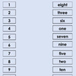 Matching Number Names And Numerals 1 10 Worksheet Live Worksheets