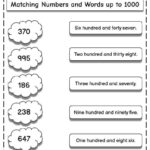 Matching Numbers Up To 1000 Worksheet Digital 1 Teacher Made Resources