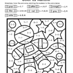 Math Color By Number Worksheets