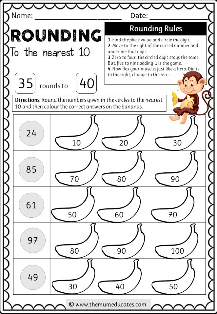 Math Worksheets Grade 3 Rounding Numbers