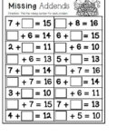 Missing Numbers Addition Worksheets In This You Can Find More Worksheet