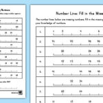 Missing Numbers On A Number Line Worksheet Math Resources