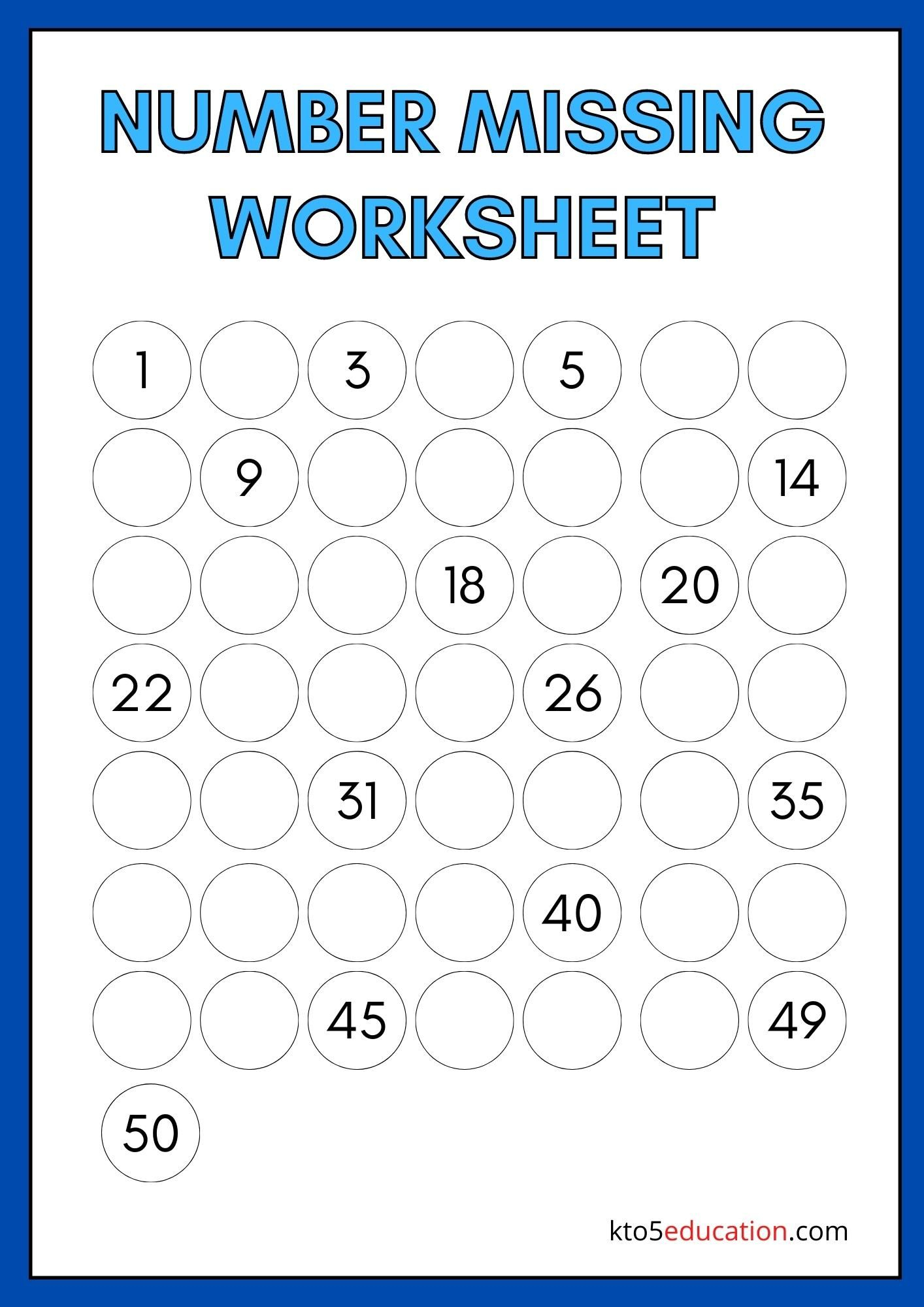 Missing Numbers Worksheet 1 50 Printable Templates Free Missing Numbers Worksheet 1 50 Printable Templates Free
