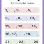 Missing Numbers Worksheet Math Printable Sheet For Preschool And