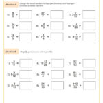 Mixed Numbers And Improper Fractions B Worksheet PDF Printable