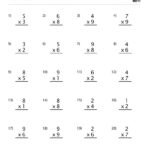 Multiplication 2 Digits By 1 Digit Worksheet