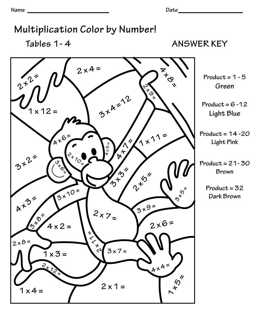 Multiplication Coloring Worksheets 10 Free PDF Printables Printablee Multiplication Coloring Worksheets 10 Free PDF Printables Printablee