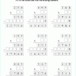 Multiplication Missing Numbers Worksheet