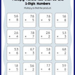 Multiplication Whole Numbers Worksheets
