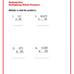 Multiplication Whole Numbers Worksheets Printable Worksheets