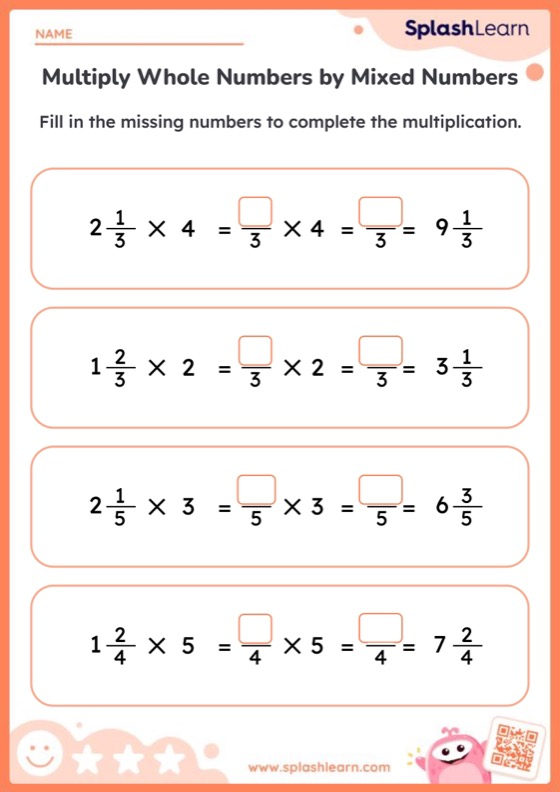 Multiply Mixed Numbers By Whole Numbers Worksheets Free Printable 