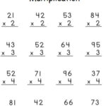 Multiplying 2 Digit By 1 Digit Worksheets