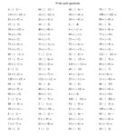 Multiplying And Dividing Negative And Positive Numbers Worksheet