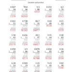 Multiplying Decimals By Whole Numbers Worksheet