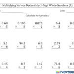 Multiplying Decimals By Whole Numbers Worksheet