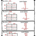 Multiplying Decimals Using Area Models Worksheets