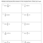 Multiplying Fractions By Whole Numbers Worksheets