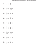 Multiplying Fractions With Whole Numbers Worksheets Worksheets