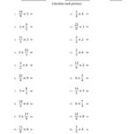 Multiplying Improper Fractions By Whole Numbers With All Simplification A