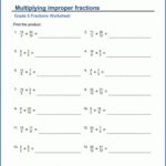 Multiplying Improper Fractions Worksheets K5 Learning