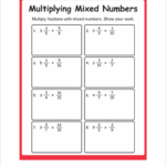 Multiplying Mixed Numbers Worksheets 15 Worksheets