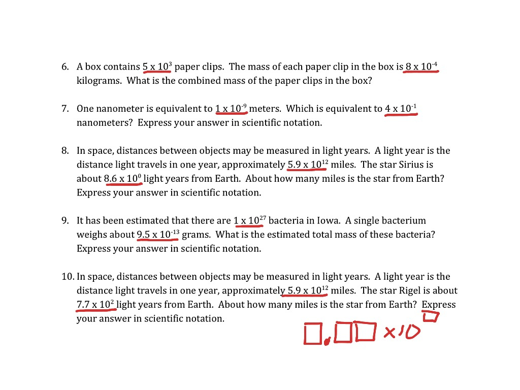 Multiplying Scientific Notation Word Problems 1 10 Tutorial 