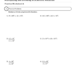 Multiplying Scientific Notation Worksheet Examples And Rules