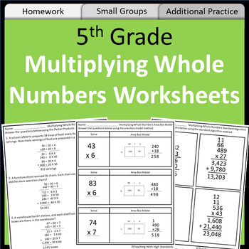 Multiplying Whole Numbers Worksheets By Teaching With High Standards