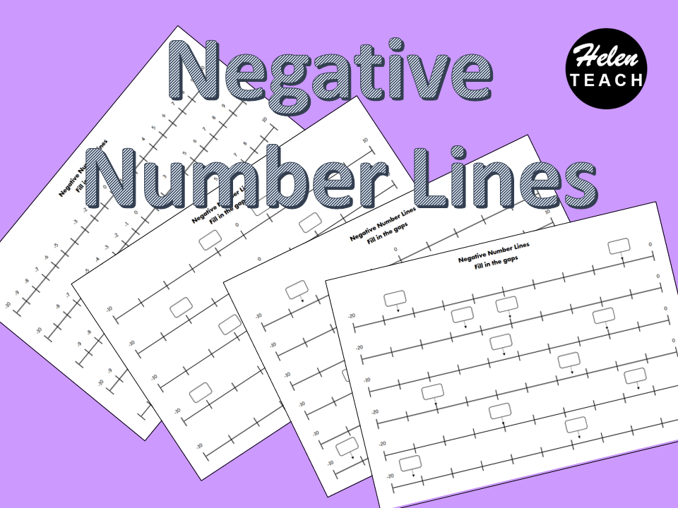 Negative Numbers Differentiated Worksheets Teaching Resources