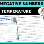 Negative Numbers Worksheet Temperature Word Problems Practice