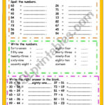 Number 1 100 Worksheet Pdf