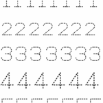 Number 1 5 Tracing Worksheets