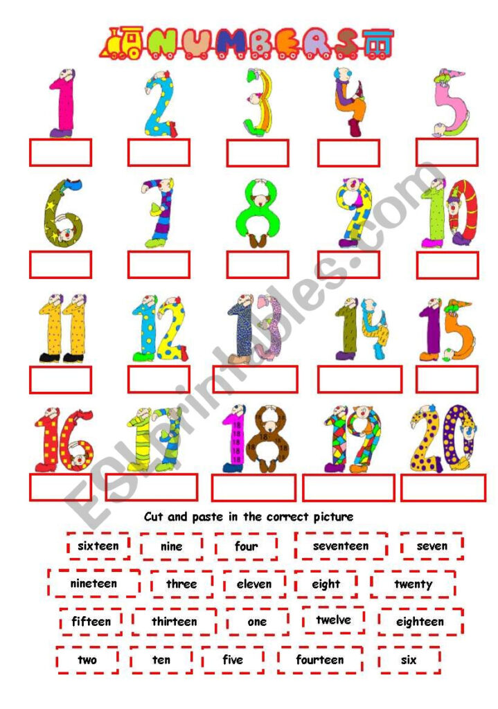 Number 1 To 20 Worksheet