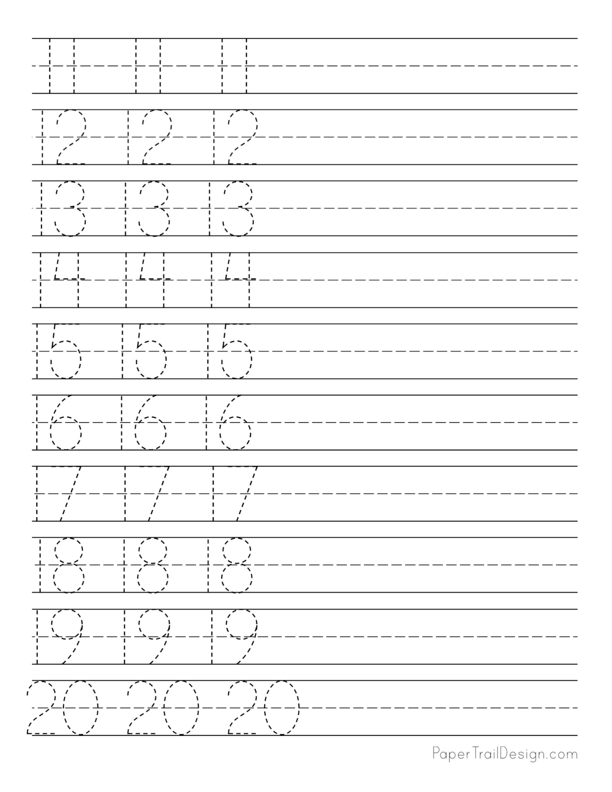 Number 11 Tracing Worksheets Number 11 Tracing Worksheets