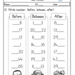 Number Before Worksheet Kindergarten