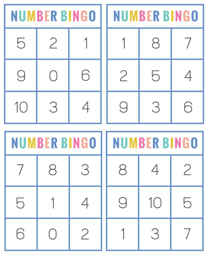 Number Bingo Cards 10 Free PDF Printables