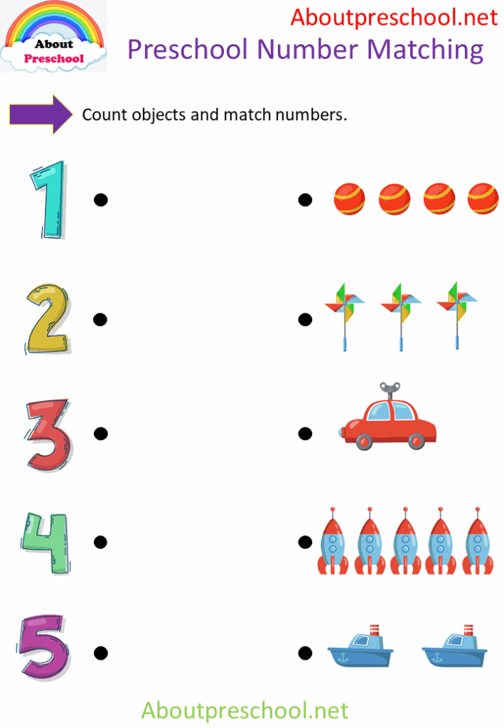 Number Matching About Preschool