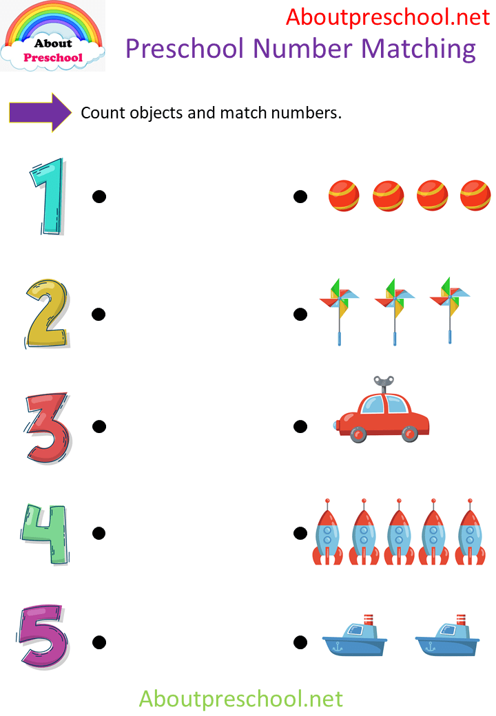 Number Matching About Preschool